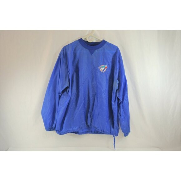 Toronto Blue Jays Vintage Pullover Windbreaker Blue Mens Medium Baseball Saxon - Picture 1 of 12